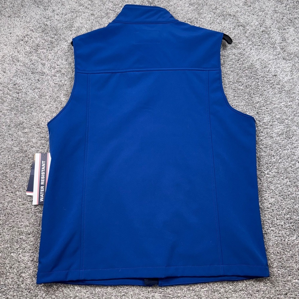 IZOD Men Water Resistant Softshell Vest Cobalt Blue Full Zip Outerwear XL NEW - Picture 8 of 9